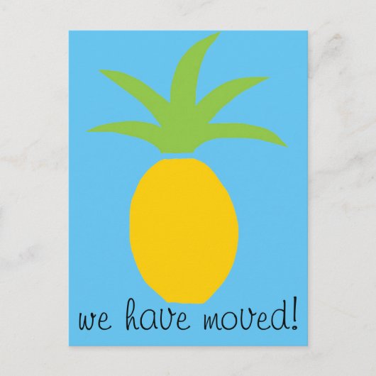 Cartes postales de déménagement à l'ananas pour no (Devant)
