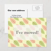 Cartes postales de déménagement avec empreinte de  (Devant / Derrière)