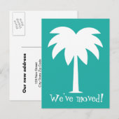 Cartes postales de déménagement avec palmier pour  (Devant / Derrière)
