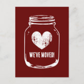 Cartes postales de déménagement en pot de maçon ru (Devant)