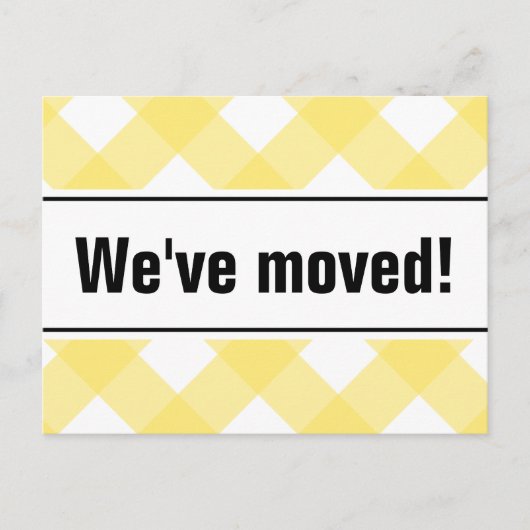 Cartes postales de déménagement modernes avec desi (Devant)