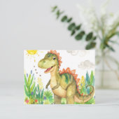 Cartes postales de dinosaures à l'aquarelle coloré (Debout devant)
