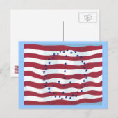 Cartes postales de drapeau à signe de paix étoiles (Devant / Derrière)