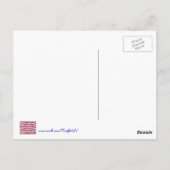 Cartes postales de drapeau à signe de paix étoiles (Dos)