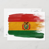 Cartes postales de drapeau de la Bolivie (Devant / Derrière)