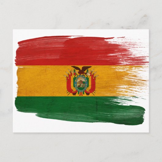 Cartes postales de drapeau de la Bolivie (Devant)