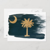Cartes postales de drapeau de la Caroline du Sud (Devant / Derrière)