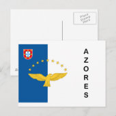 Cartes postales de drapeau du Portugal d'îles des (Devant / Derrière)