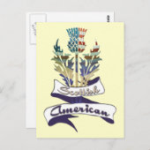 Cartes postales de drapeaux écossais américains (Devant / Derrière)