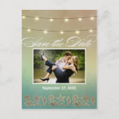 Cartes postales de faire-part de date avec étoile  (Devant)