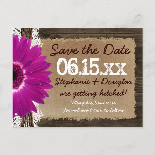 Cartes postales de faire-part de mariage Fleur de  (Devant)