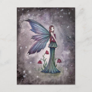 Cartes postales de fantaisie de fées de fleurs en 