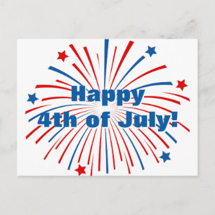 Cartes postales de fête du 4 juillet Jour de l'Ind