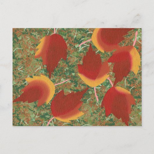 Cartes postales de feuilles d'érable abstraites d' (Devant)