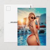 CARTES POSTALES DE FILLES BIKINI G-STRING (Devant / Derrière)