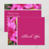 Cartes postales de fleurs d'azalée rose merci (Devant / Derrière)