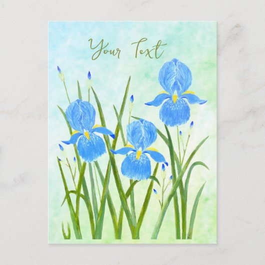 Cartes postales de fleurs d'iris (Devant)