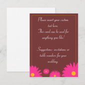 Cartes postales de fleurs printanières (Devant / Derrière)