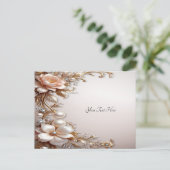 Cartes postales de fleurs roses et blanches douces (Debout devant)