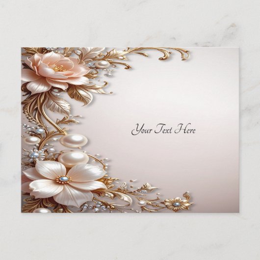 Cartes postales de fleurs roses et blanches douces (Devant)