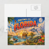 Cartes postales de Floride (Devant / Derrière)