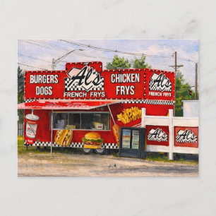 Cartes postales de frites françaises de l'Al du Ve
