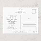 Cartes postales de graduation de couleurs chic (Dos)