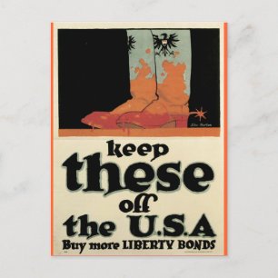 Cartes postales de guerre, affiche Vintage Liberty