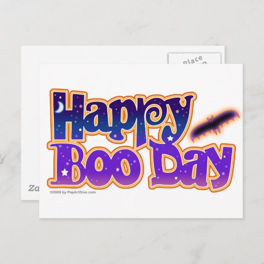 Cartes postales de Halloween - heureuses huez (Devant / Derrière)