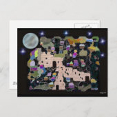 Cartes postales de Jérusalem sous la lune (Devant / Derrière)