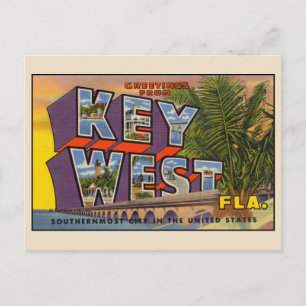 Cartes postales de Key West avec grand lettrage