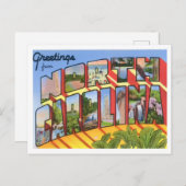Cartes postales de la Caroline du Nord (Devant / Derrière)