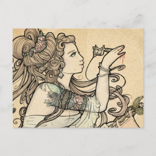 Cartes postales de la déesse tatouée