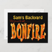 Cartes postales de la fête de Bonfire (Devant / Derrière)