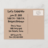 Cartes postales de la fête de la tortue (Dos)