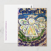 Cartes postales de la prière Serenity Angel Peintu (Devant / Derrière)