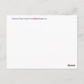 Cartes postales de la prière Serenity Angel Peintu (Dos)