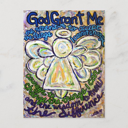 Cartes postales de la prière Serenity Angel Peintu (Devant)