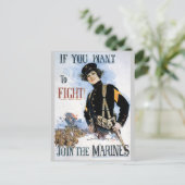 Cartes postales de l'affiche de guerre, Marines de (Debout devant)