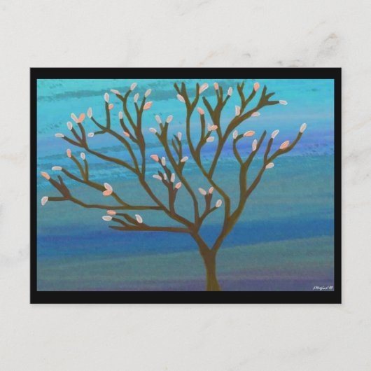 Cartes postales de l'arbre rose (Devant)