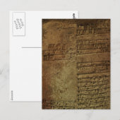 Cartes postales de l'histoire de l'écriture "sumér (Devant / Derrière)