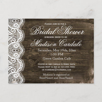 Cartes postales de l'Invitation de Fête des mariée