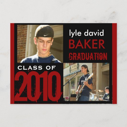 Cartes postales de l'invitation de la fête de grad (Devant)