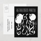 Cartes postales de l'invitation de la retraite noi (Devant / Derrière)