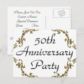 Cartes postales de l'invitation du 50e anniversair (Devant / Derrière)