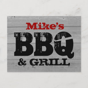 Cartes postales de l'invitation du parti BBQ Pan