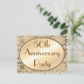 Cartes postales de l'invitation Vintage du 50e ann (Debout devant)