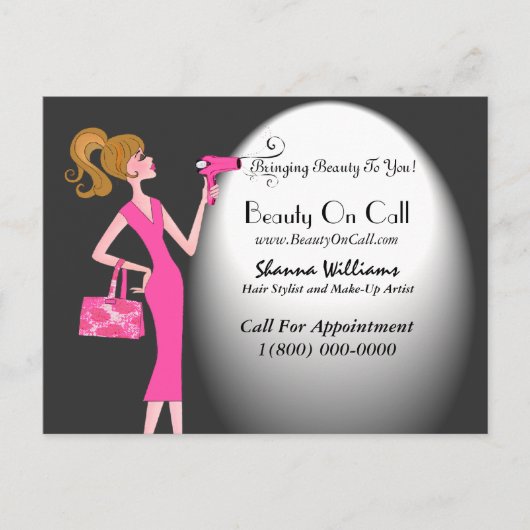 Cartes postales de liste de cheveux (Devant)