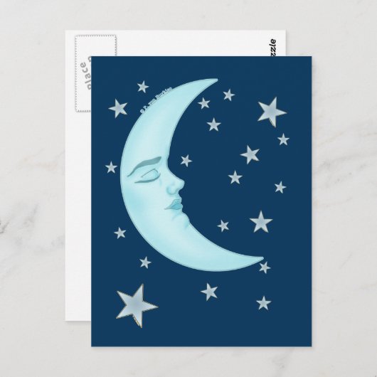 Cartes postales de lune couchée (Devant / Derrière)