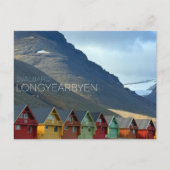 Cartes postales de maisons colorées à Longyearbyen (Devant)